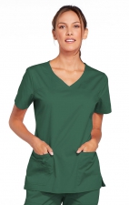 4727 Workwear Core Stretch 3 Pocket V-Neck Top with Back Yoke by Cherokee