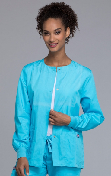 *FINAL SALE L 4350 Workwear Originals Snap Front Warm Up Jacket by Cherokee *FINAL SALE L 4350 Workwear Originals Snap Front Warm Up Jacket by Cherokee