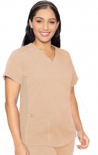 7459 Med Couture Performance Touch V-Neck Shirttail Top