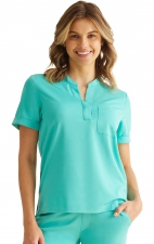 HH650 HH Works Macy Button Collar Tuck In Top by Healing Hands