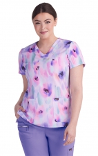 1082PR koi Lite Haut Velora Extensible Imprimer - Lite Flower Lavender
