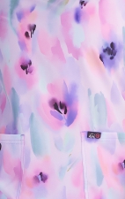 1082PR koi Lite Haut Velora Extensible Imprimer - Lite Flower Lavender