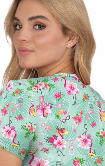 384PR koi Basics Leslie Top - Summer Flamingo