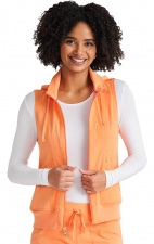HS500 Break on Through Warm Up Vest with Removable Hood by HeartSoul