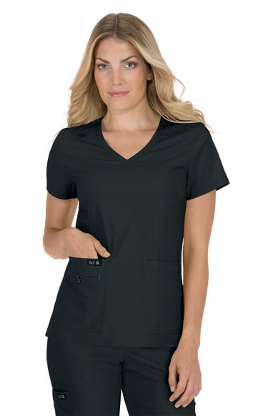 *FINAL SALE 2XL 373 koi Basics Becca 4 Pocket V-Neck Top *FINAL SALE 2XL 373 koi Basics Becca 4 Pocket V-Neck Top