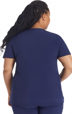 IP845A Inspira Flex Contemporary V-Neck Top with Knit Side Panels