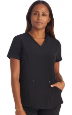 IP790A Inspira Flex Fitted V-Neck Top with Princess Seams