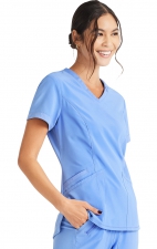 IP790A Inspira Flex Fitted V-Neck Top with Princess Seams