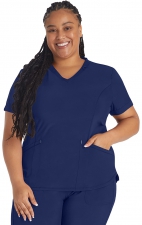 IP790A Inspira Flex Fitted V-Neck Top with Princess Seams