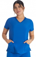 IP790A Inspira Flex Fitted V-Neck Top with Princess Seams