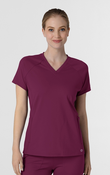 6259 RENEW Knit Flex-n-Reach V-Neck Raglan Top by WINK 6259 RENEW Knit Flex-n-Reach V-Neck Raglan Top by WINK