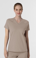 6259 RENEW Knit Flex-n-Reach V-Neck Raglan Top by WINK