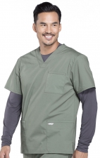 WW695 Workwear Professionals Haut à Col en V avec 4 Poches pour Hommes par Cherokee