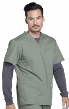 WW695 Workwear Professionals Haut à Col en V avec 4 Poches pour Hommes par Cherokee