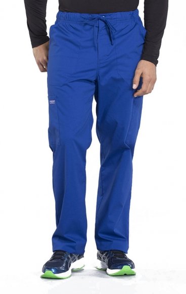 *FINAL SALE M WW190 Workwear Professionals Men's Tapered Leg 5 Pocket Scrub Pants by Cherokee