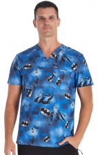 TF688 Tooniforms Unisex Chest Pocket Print Top by Cherokee Uniforms - Star in the Night