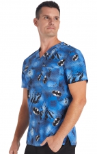 TF688 Tooniforms Unisex Chest Pocket Print Top by Cherokee Uniforms - Star in the Night