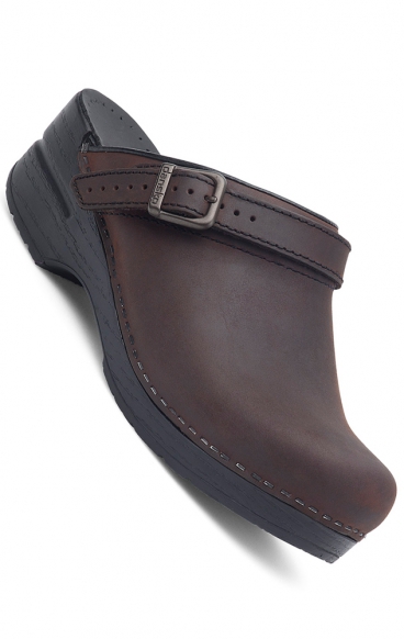 *VENTE FINALE Dansko Femme Ingrid Sabots - Antique Brown Oiled Leather