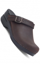 Dansko Femme Ingrid Sabots - Antique Brown Oiled Leather