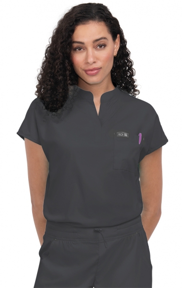 *FINAL SALE L 1093 koi Basics Ari Split Neck Top *FINAL SALE L 1093 koi Basics Ari Split Neck Top