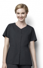 200 WonderWORK Women’s Short Sleeve Snap Front Scrub Top