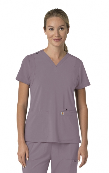 *FINAL SALE L C13210 Carhartt Force Cross-Flex Flex Panel V-Neck Women's Top