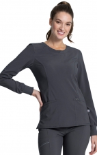 Long Sleeve Round Neck Top - Cherokee Infinity - Antimicrobial