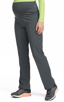 8727 Med Couture Plus One Maternity Cargo Scrub Pants - Black