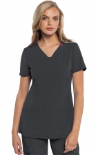 MC702 Amp 3 Pocket V-Neck Top with Flex Panels by Med Couture