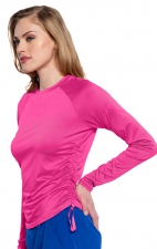 MC700 Amp Ruched Adjustable Length Long Sleeve Underscrub Top by Med Couture