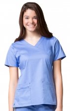 1102 Maevn Blossom - Y-Neck Top With Body Shape Seaming