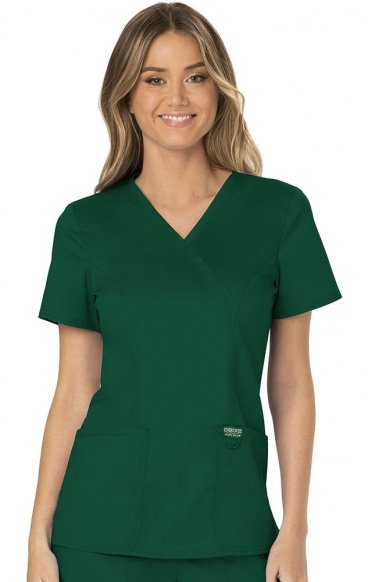 *FINAL SALE S WW610 Workwear Revolution Mock Wrap Top by Cherokee