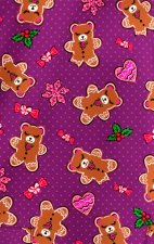 B120PR Betsey Johnson by koi Bell Print Scrub Top - Gingerbread Delights