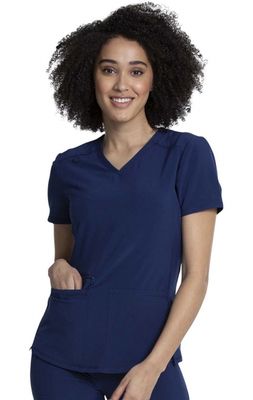 *FINAL SALE S CKA685 Allura V-Neck 3 Pocket Top by Cherokee