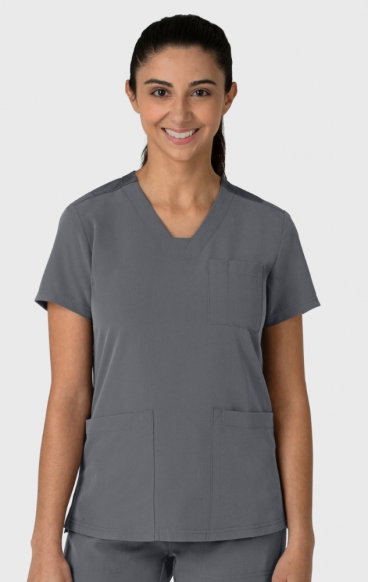 6132 Nova Flex-n-Reach 3 Pocket V-Neck Top by WINK