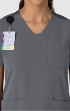 6132 Nova Flex-n-Reach 3 Pocket V-Neck Top by WINK