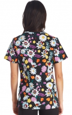 CK651 Modern Classic V-Neck Print top by Cherokee - Ladybug Garden