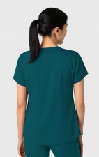 6251 Boundless Curved V-Neck Top with 3 Pockets by WINK