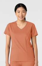 6251 Boundless Curved V-Neck Top with 3 Pockets by WINK