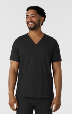 6351 Boundless Men's Multi-Pocket V-Neck Scrub Top by WINK