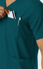 6351 Boundless Men's Multi-Pocket V-Neck Scrub Top by WINK