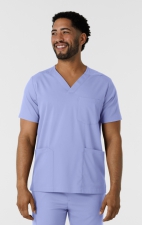 6351 Boundless Men's Multi-Pocket V-Neck Scrub Top by WINK