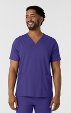 6351 Boundless Men's Multi-Pocket V-Neck Scrub Top by WINK