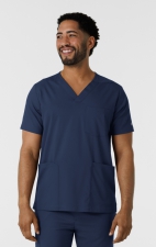 6351 Boundless Men's Multi-Pocket V-Neck Scrub Top by WINK