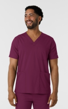 6351 Boundless Men's Multi-Pocket V-Neck Scrub Top by WINK