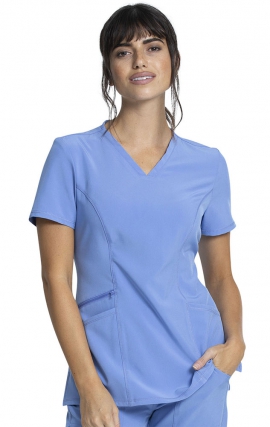 CKA684 Allura Fitted V-Neck 3 Pocket Top by Cherokee