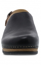 Merrin Black Waxy Milled Mule Agrafée à Talon Sanglé  pour Femmes par Dansko 