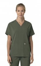 C13110 Carhartt Force Cross-Flex Haut à Coupe Carrée Moderne pour Femmes