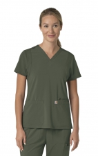 C13210 Carhartt Force Cross-Flex Flex Panel V-Neck Women's Top