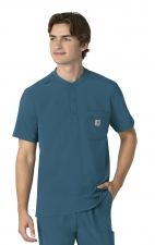 C16310 Carhartt Cross-Flex Men's Henley Scrub Top